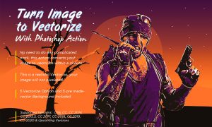Turn Image to Vectorize With Photoshop Action 27082300
