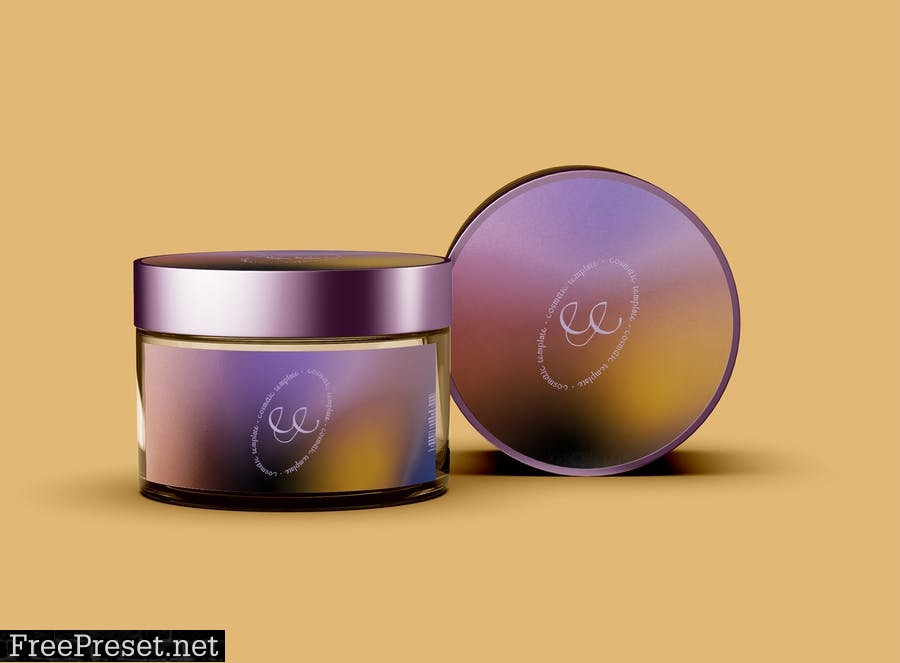 Two Cosmetic Jar Mockup HHSAGHJ