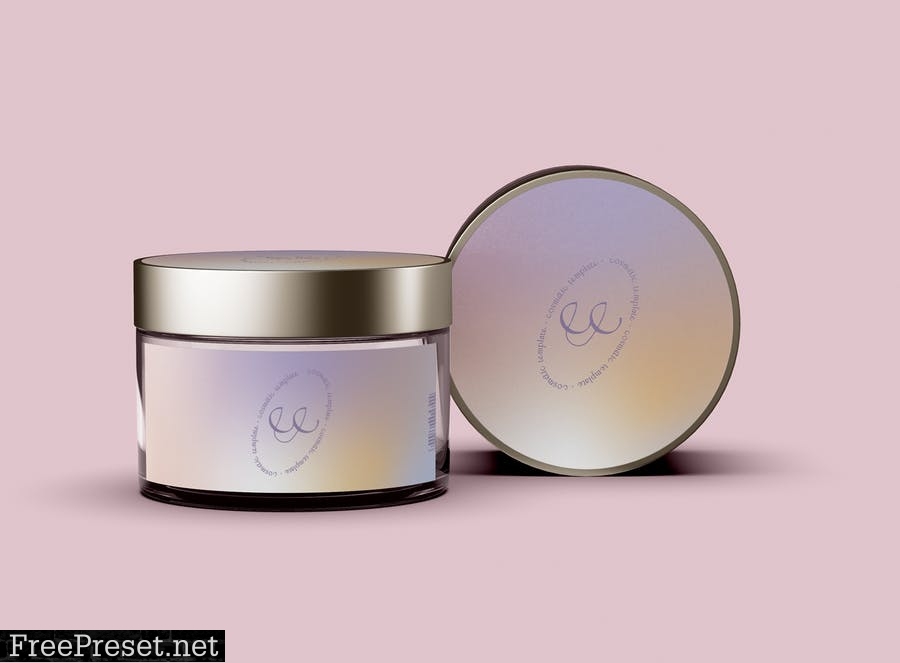 Two Cosmetic Jar Mockup HHSAGHJ