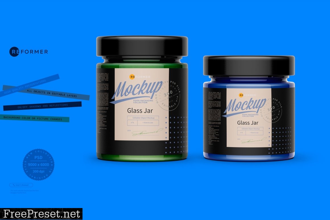 Two Glass Jar Mockup 5548784