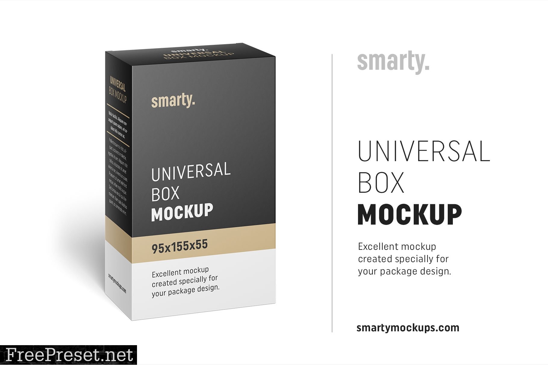 Universal box mockup 95x155x55 4511313