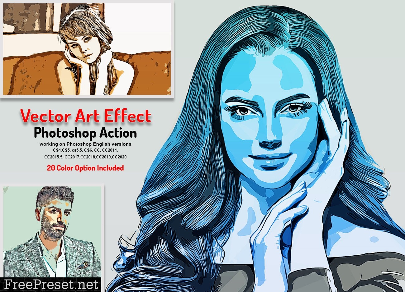 Vector Art Effect Photoshop Action 5766338