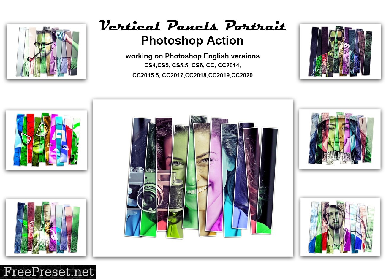 Vertical Panels Portrait PS Action 5431017
