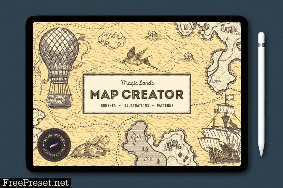 Vintage Map: Procreate Brushes 6PJZT6S