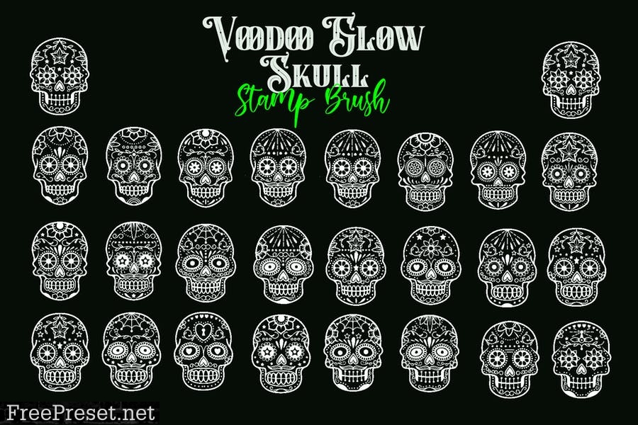 Voodoo Glow Skull | Stamp brush PHD6CD3