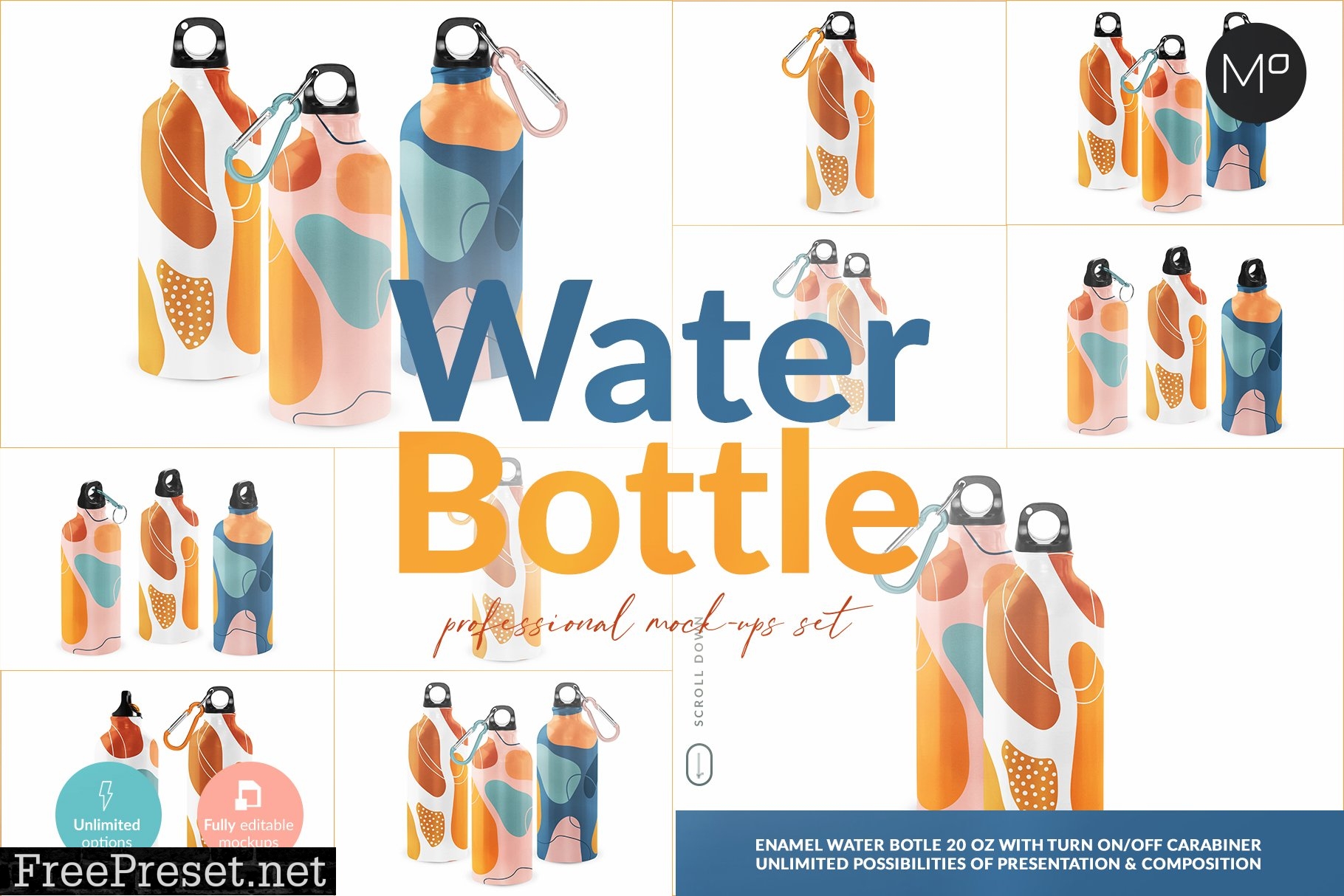 Water Bottle Professional Mock-ups 5502301