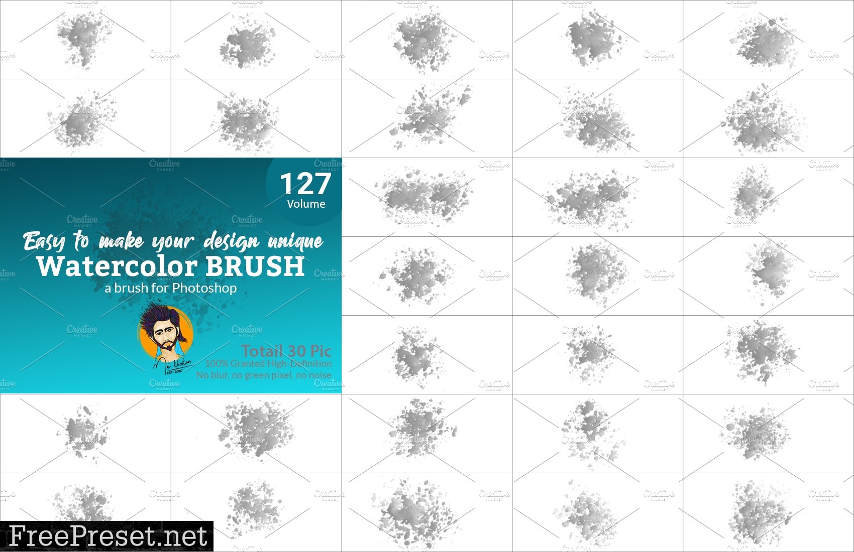 Watercolor Brush Bundle Vl 06 5750580