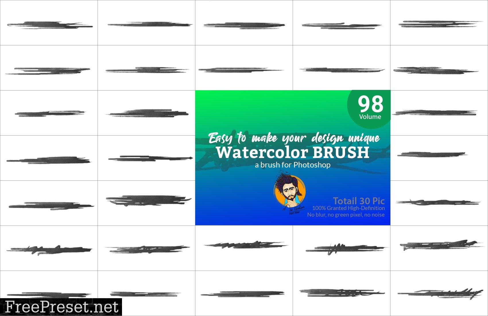Watercolor Brush Bundle Vl 06 5750580