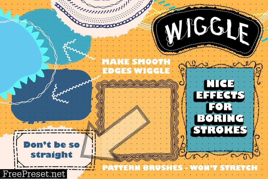 Wiggle Illustrator Vector Brushes  MUDYDU5