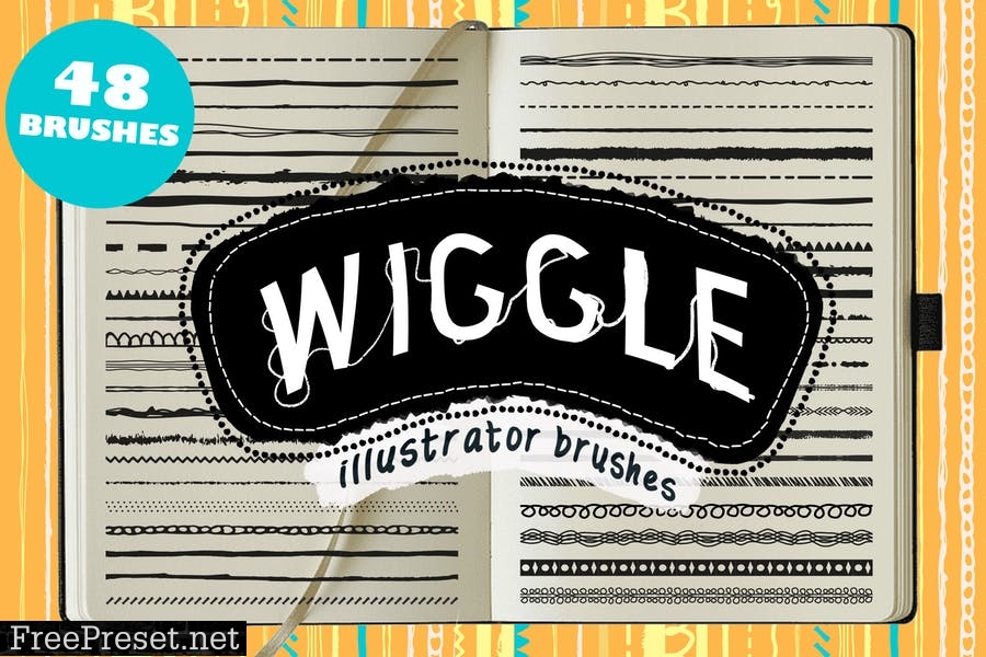 Wiggle Illustrator Vector Brushes  MUDYDU5