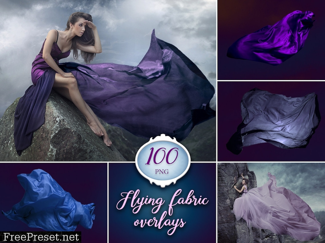 100 Flying Fabric Overlays