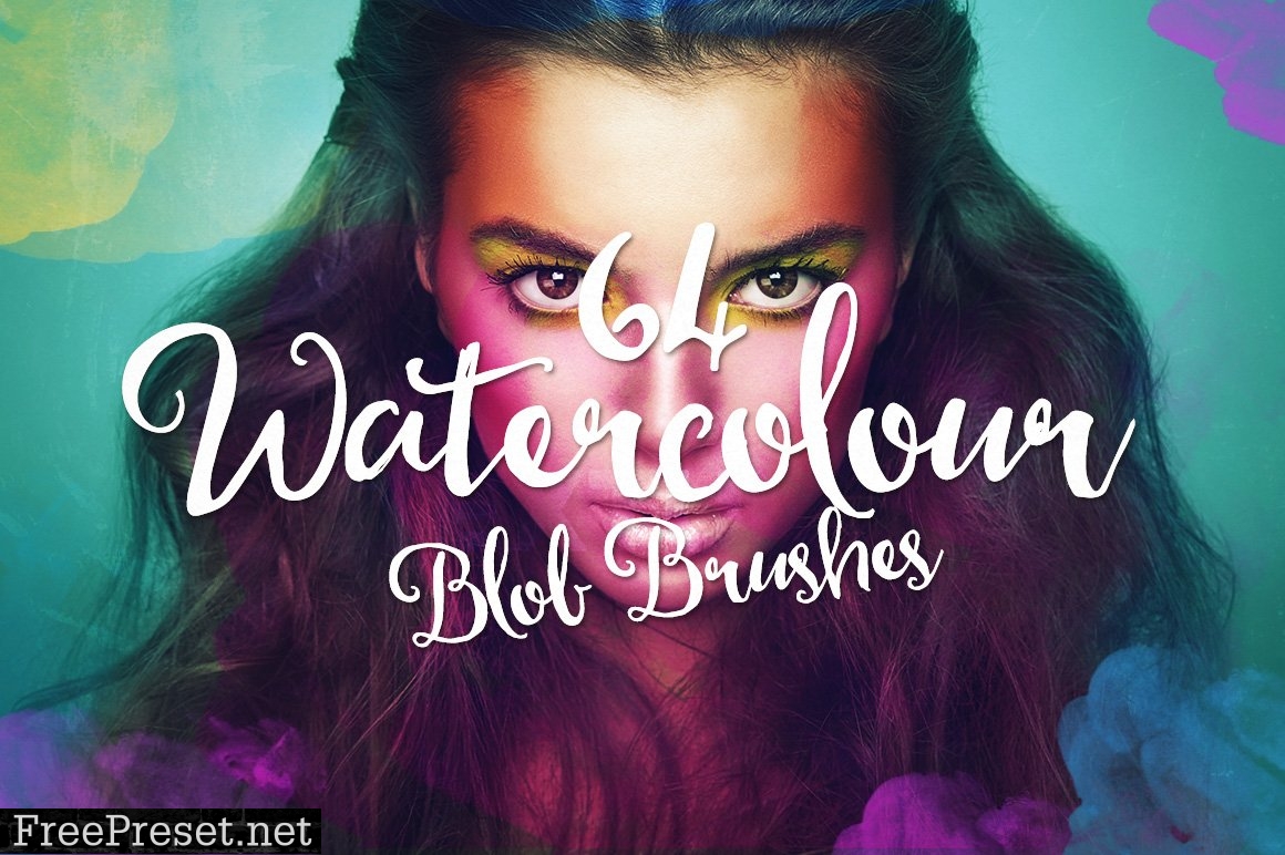 64 Watercolor Blob Brushes by Layerform 237128