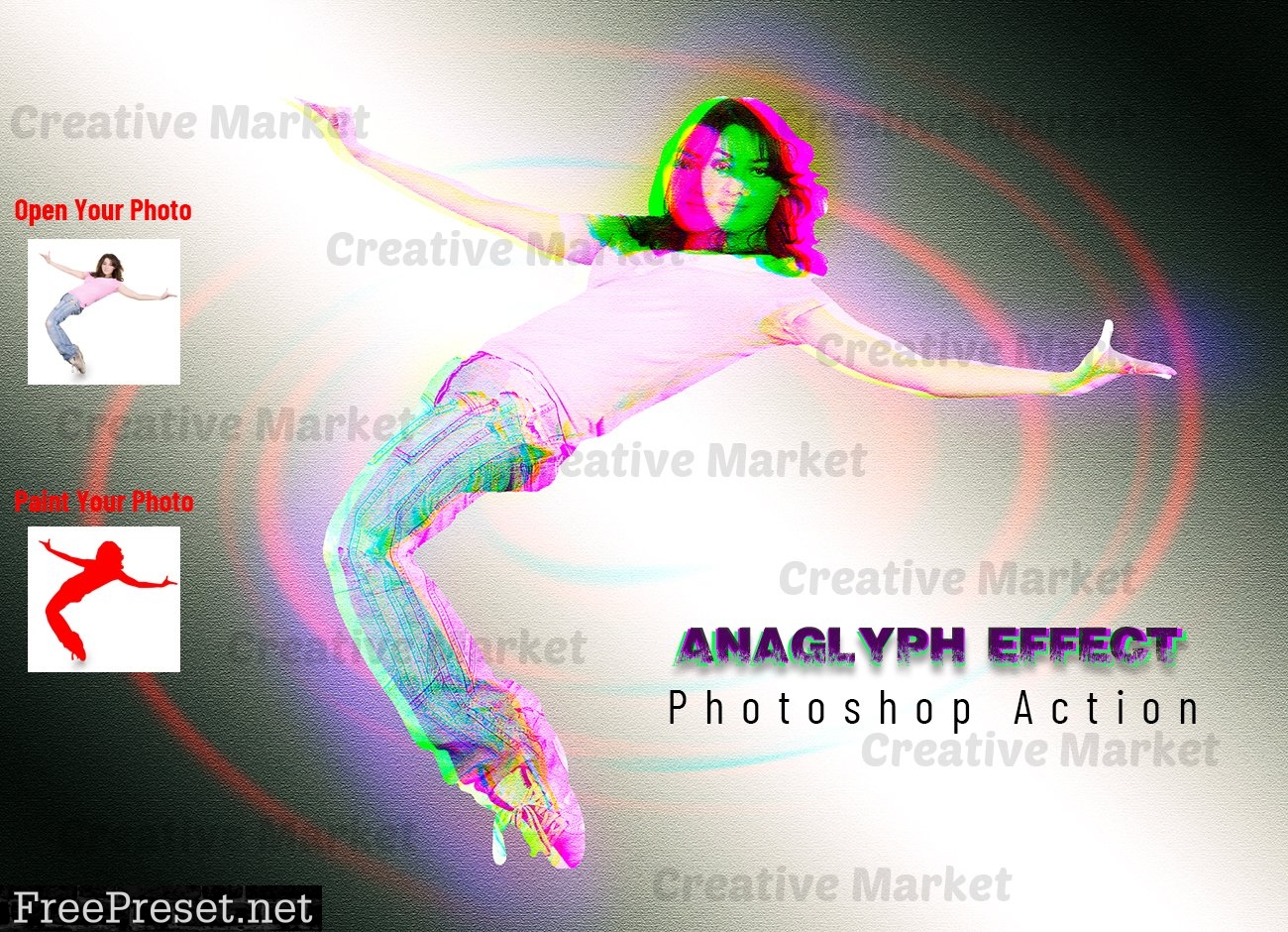 Anaglyph Effect Photoshop Action 6518920