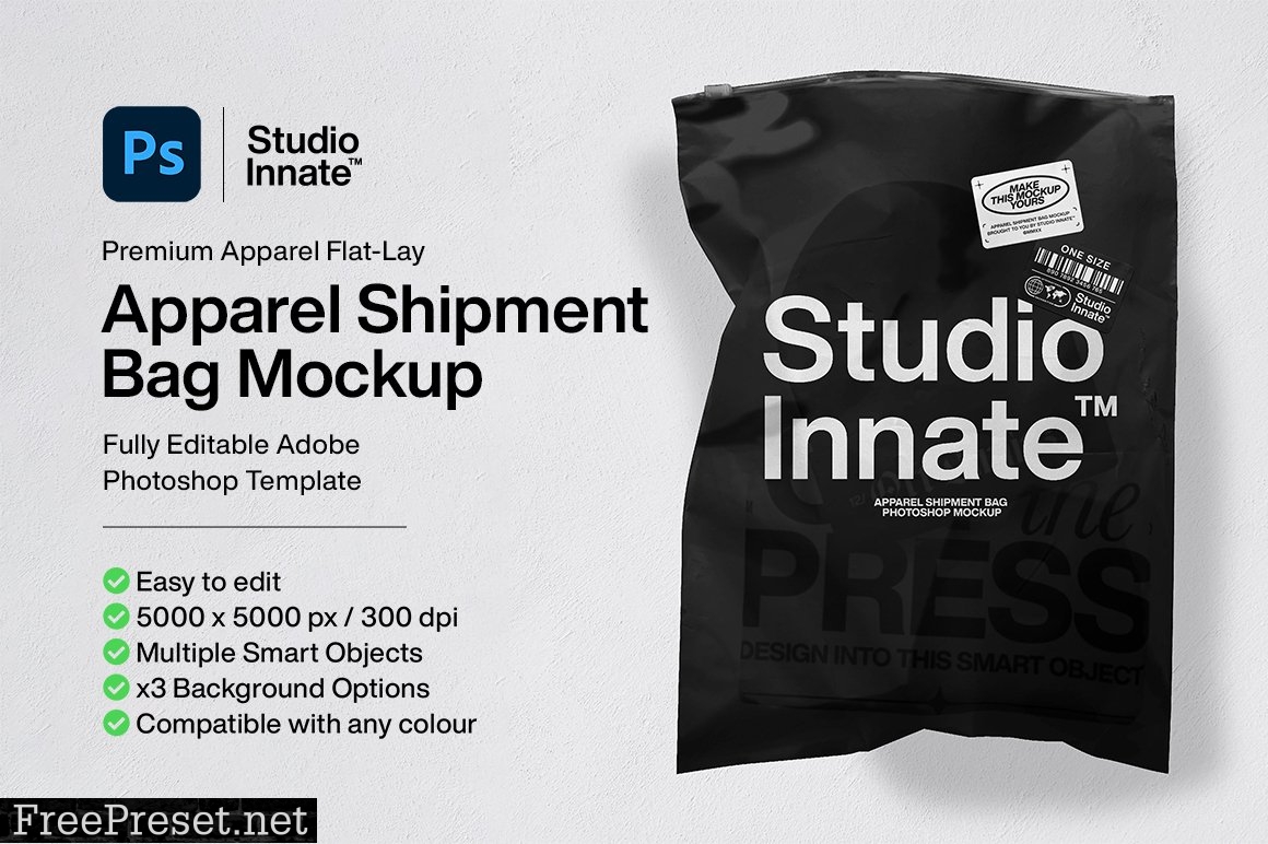 Apparel Shipment Bag Mockup 6134290