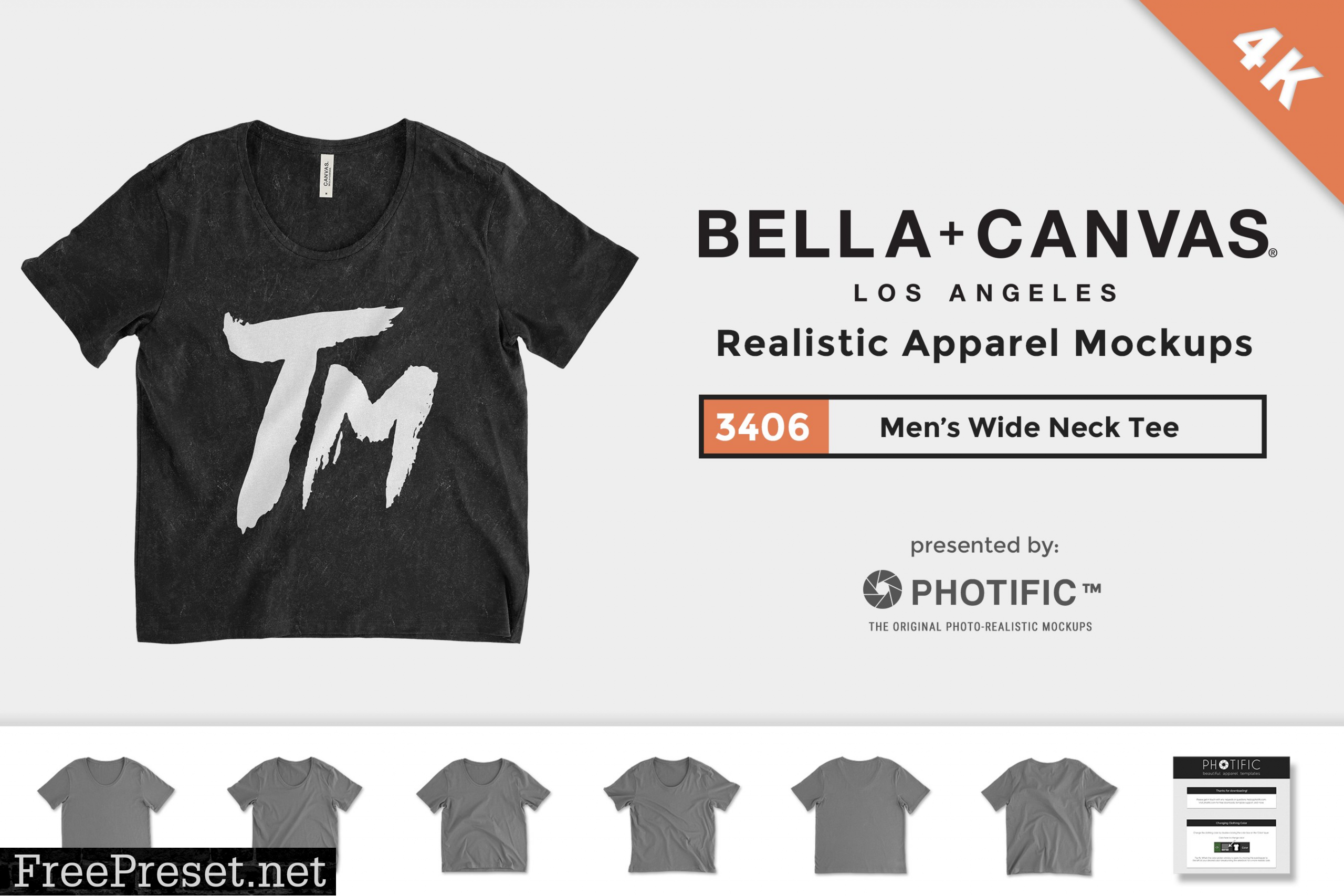 Bella Canvas 3406 Wide Neck Mockups 6459488