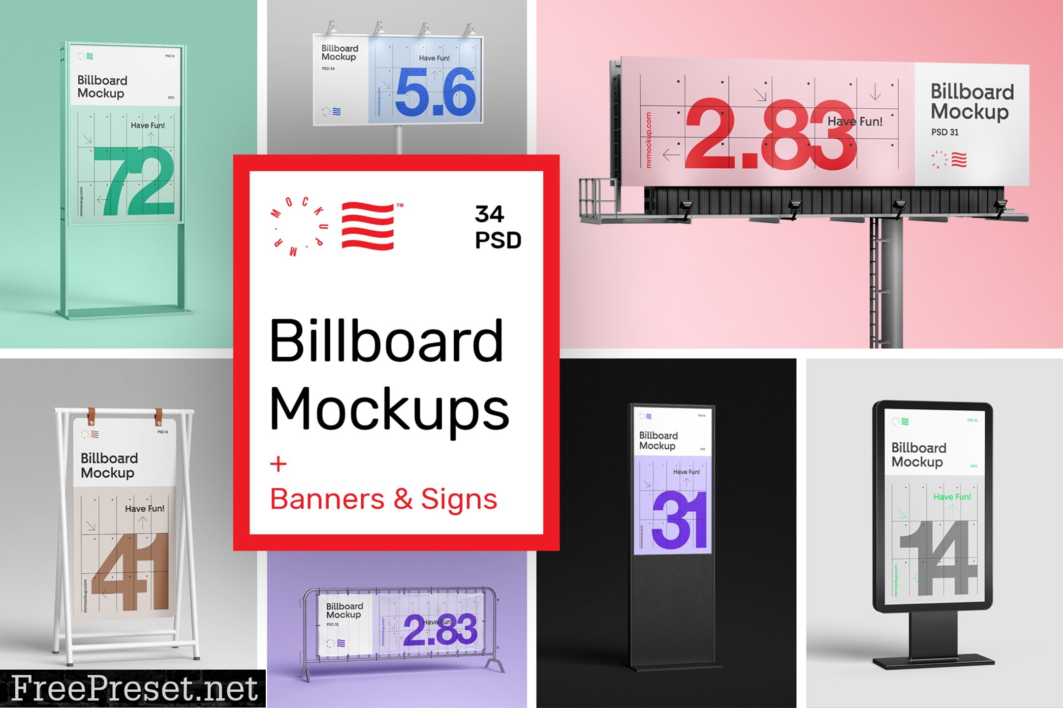 Billboard Mockups + Banners & Signs 6440335