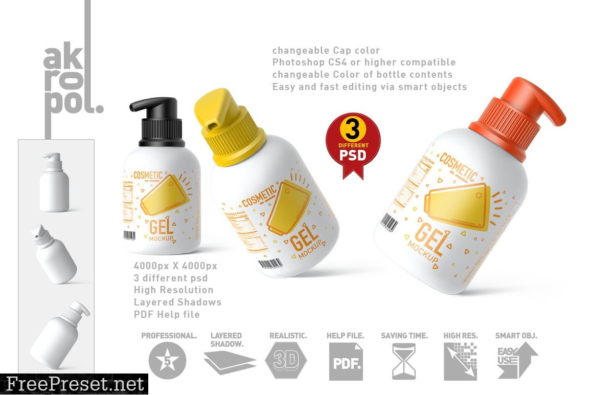 Bottle Cosmetic Mockup 6102772