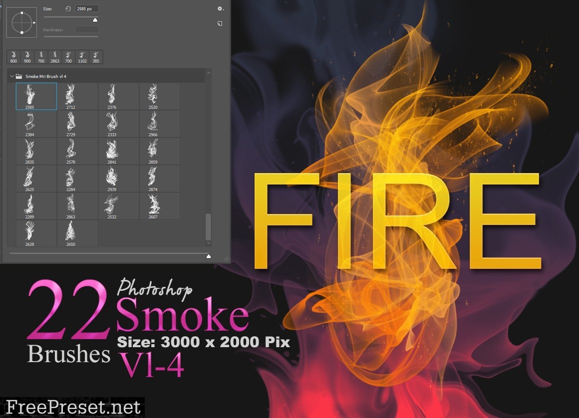Fire and Smoke Photoshop Brushes 3680876