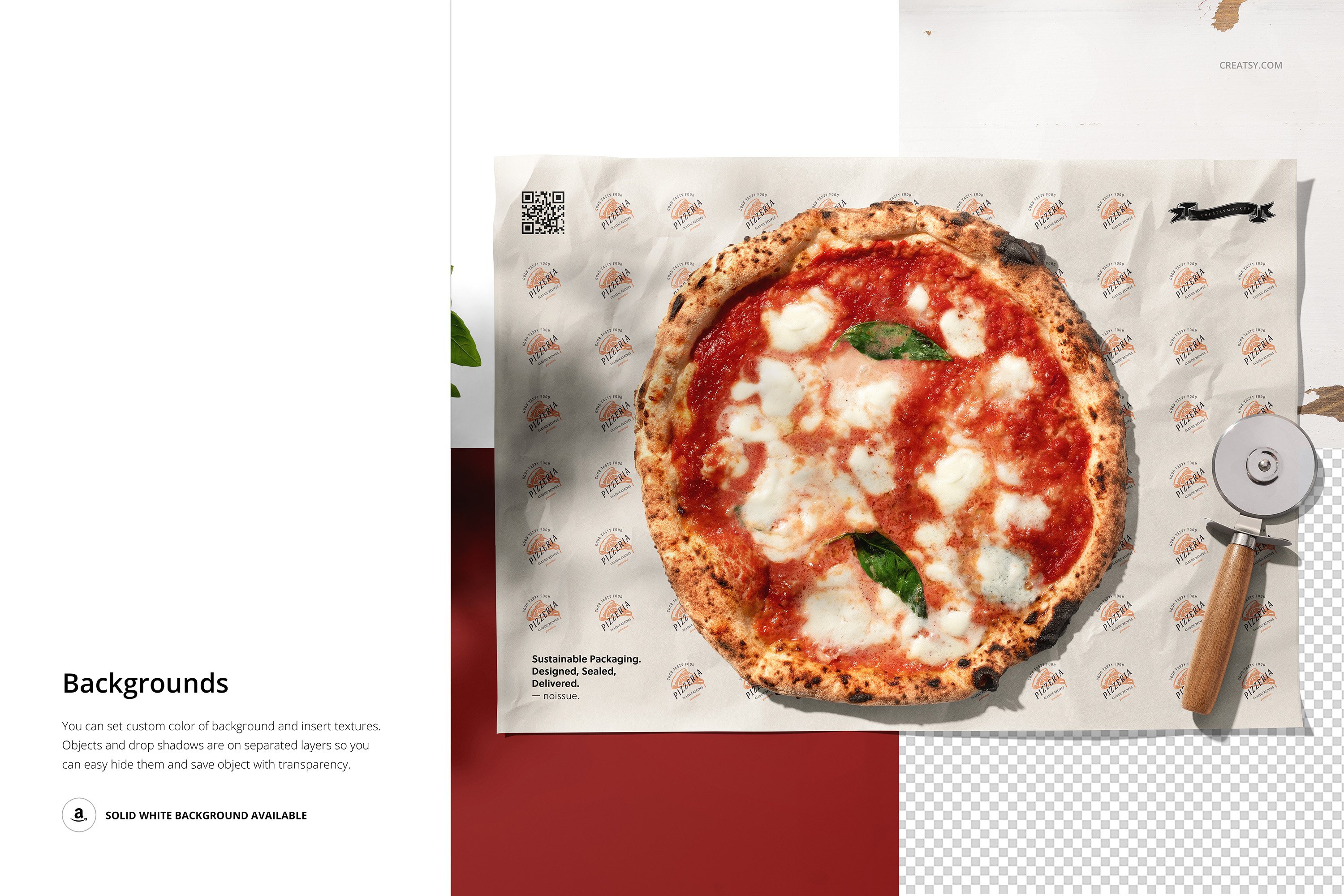 Food Safe Paper Mockup (pizza) 6418450