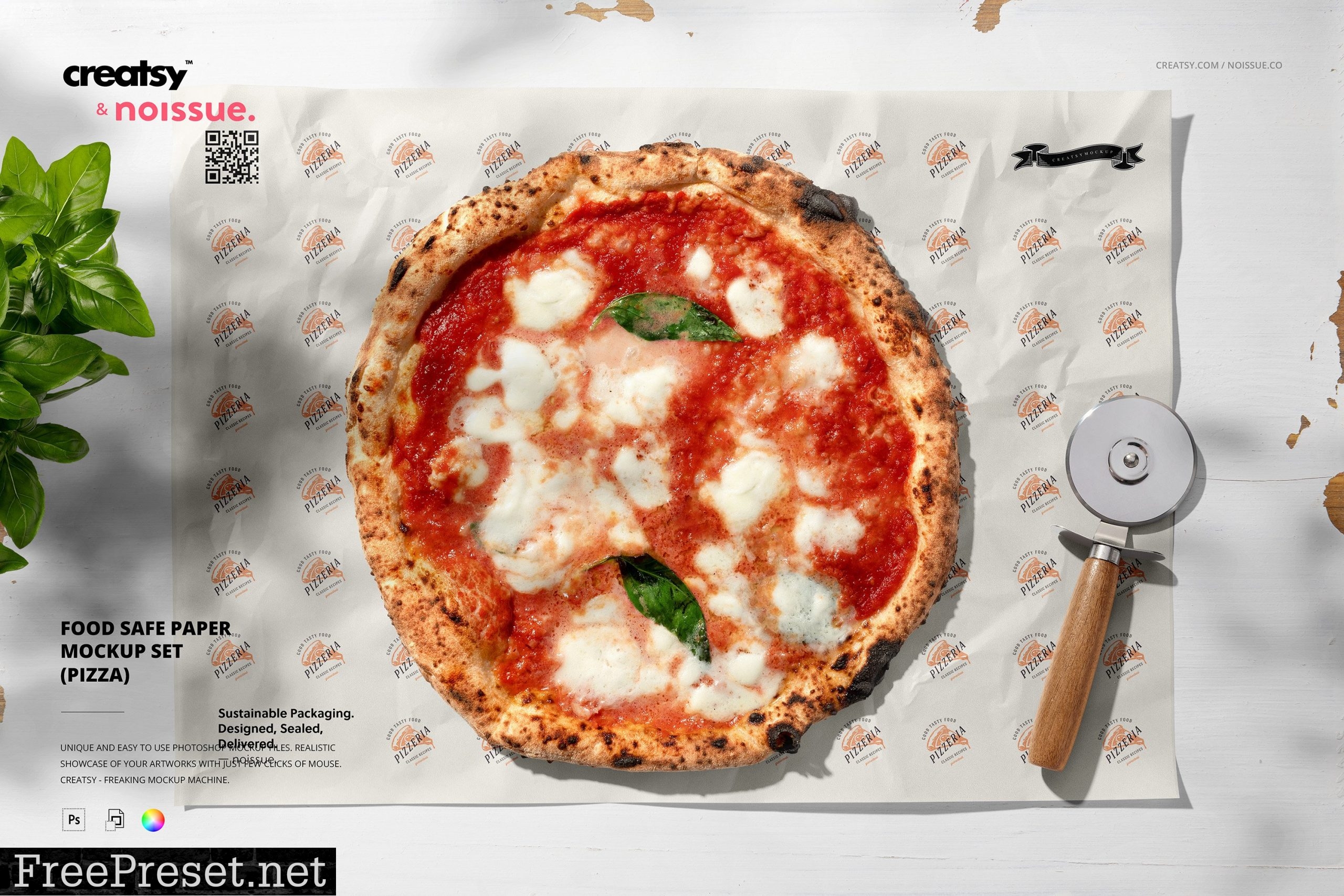 Food Safe Paper Mockup (pizza) 6418450