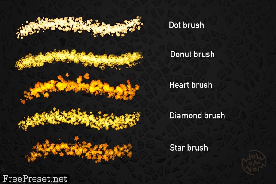 Golden Glitter | Procreate Brushes