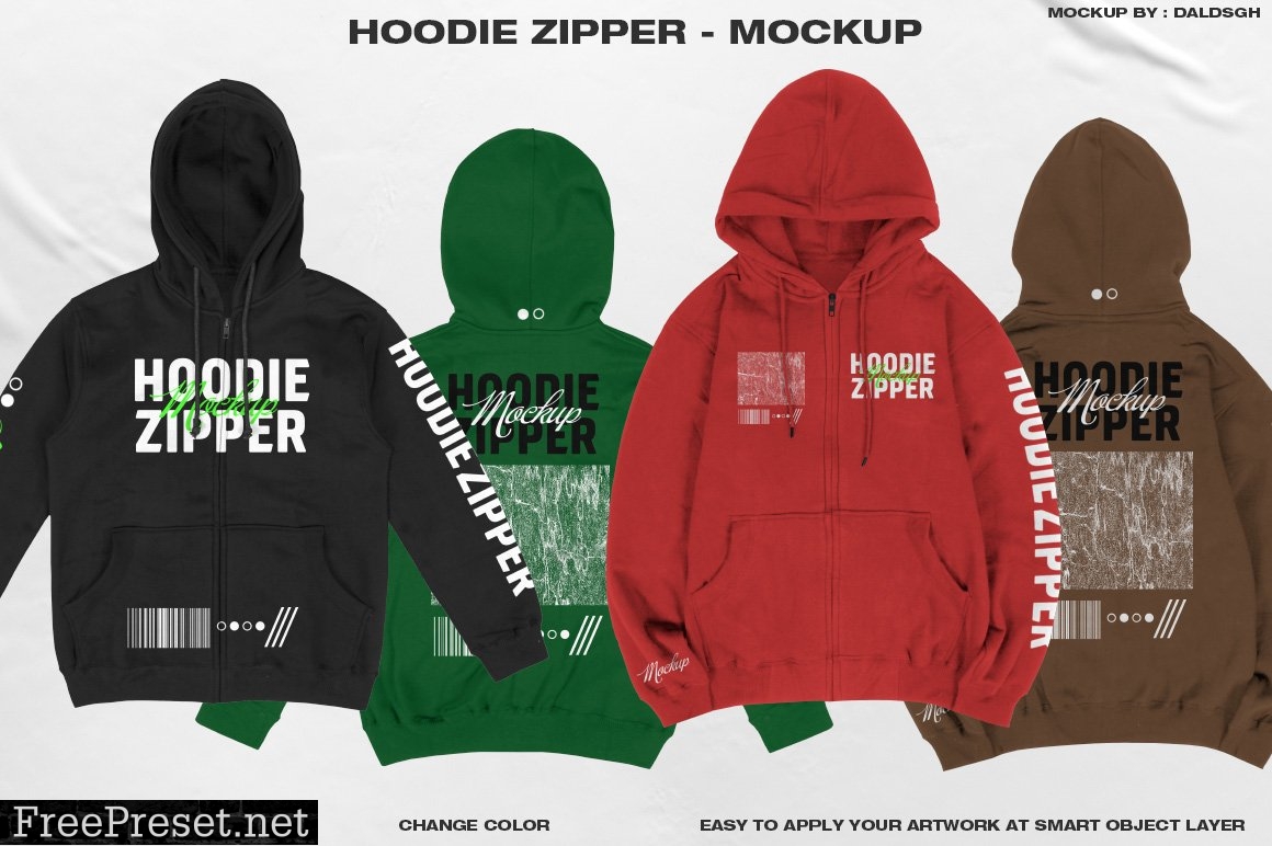 Hoodie Zipper - Mockup 6414614