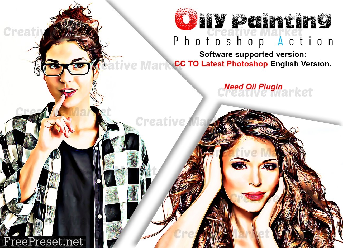 Oily Painting Photoshop Action 6520379