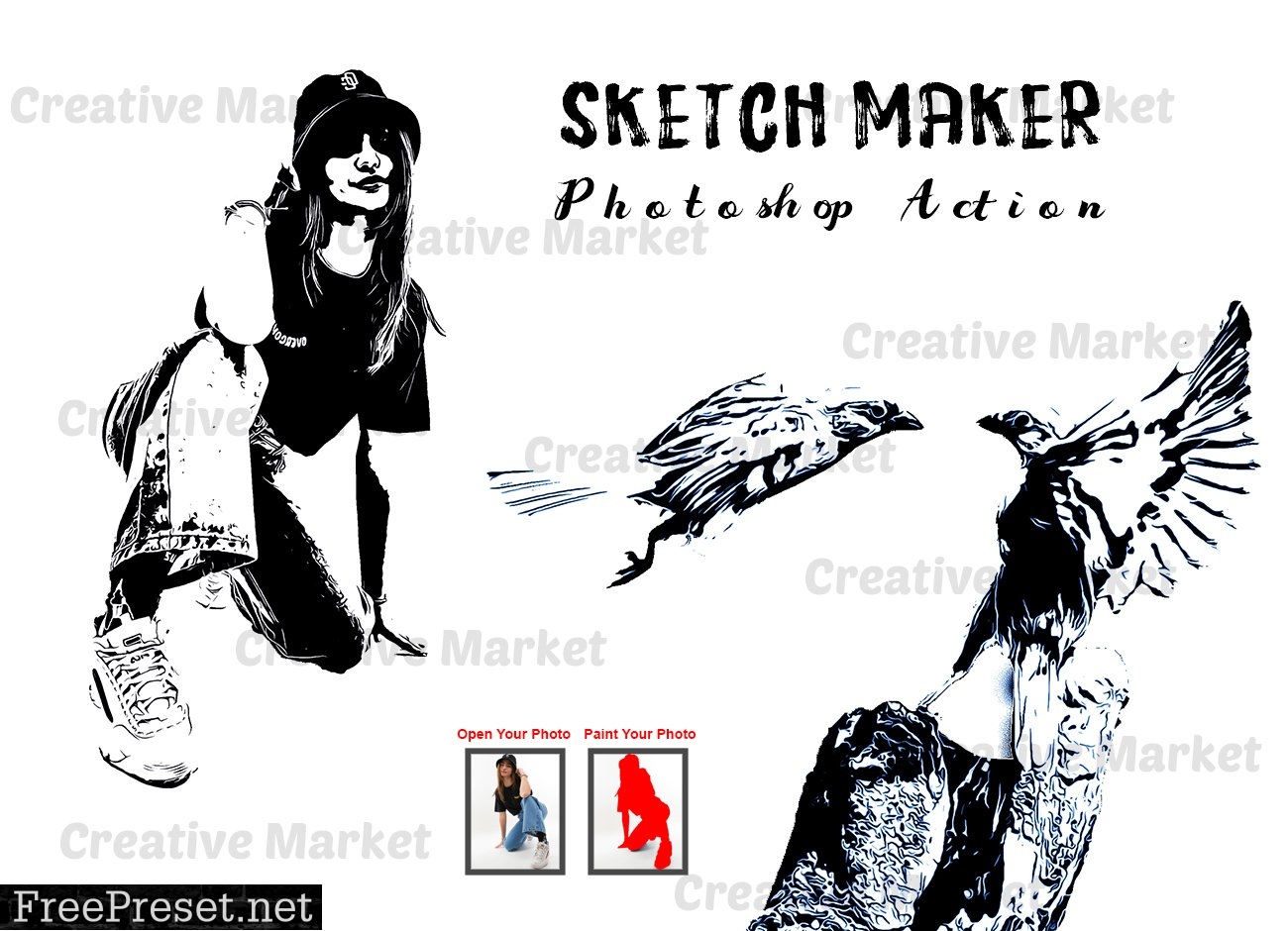 Sketch Maker Photoshop Action 6516725