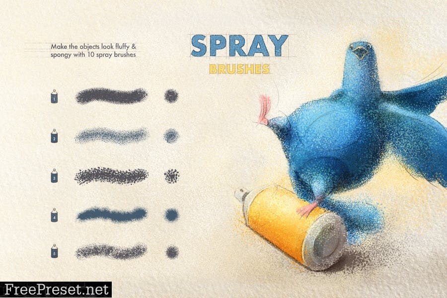 Spray & Hatch Procreate Brushes