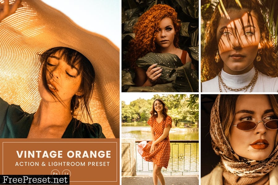 Vintage Orange Action & Lightrom Presets