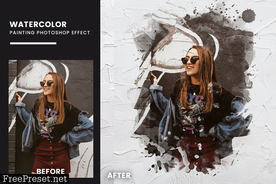 Watercolor Painting Photoshop Effect