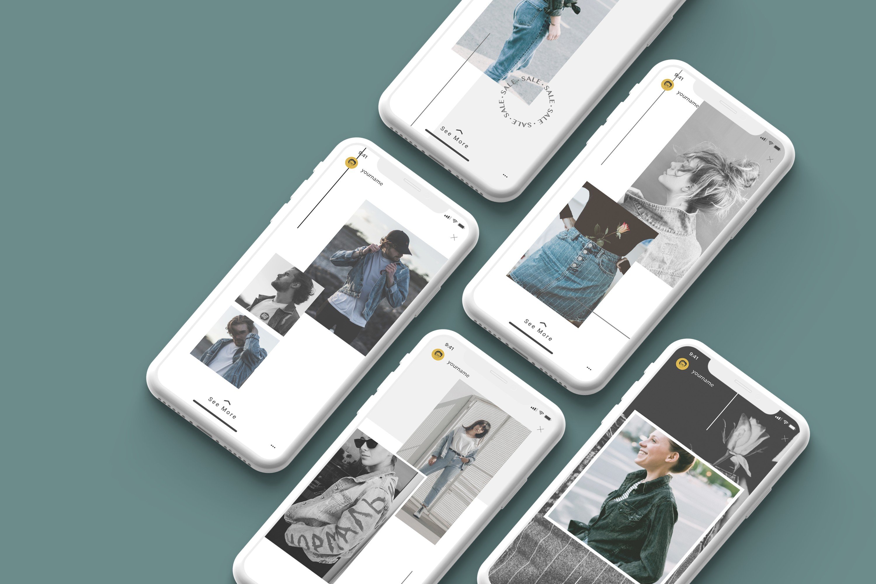 White Iphone Mockup + InstaStory UI 5825026