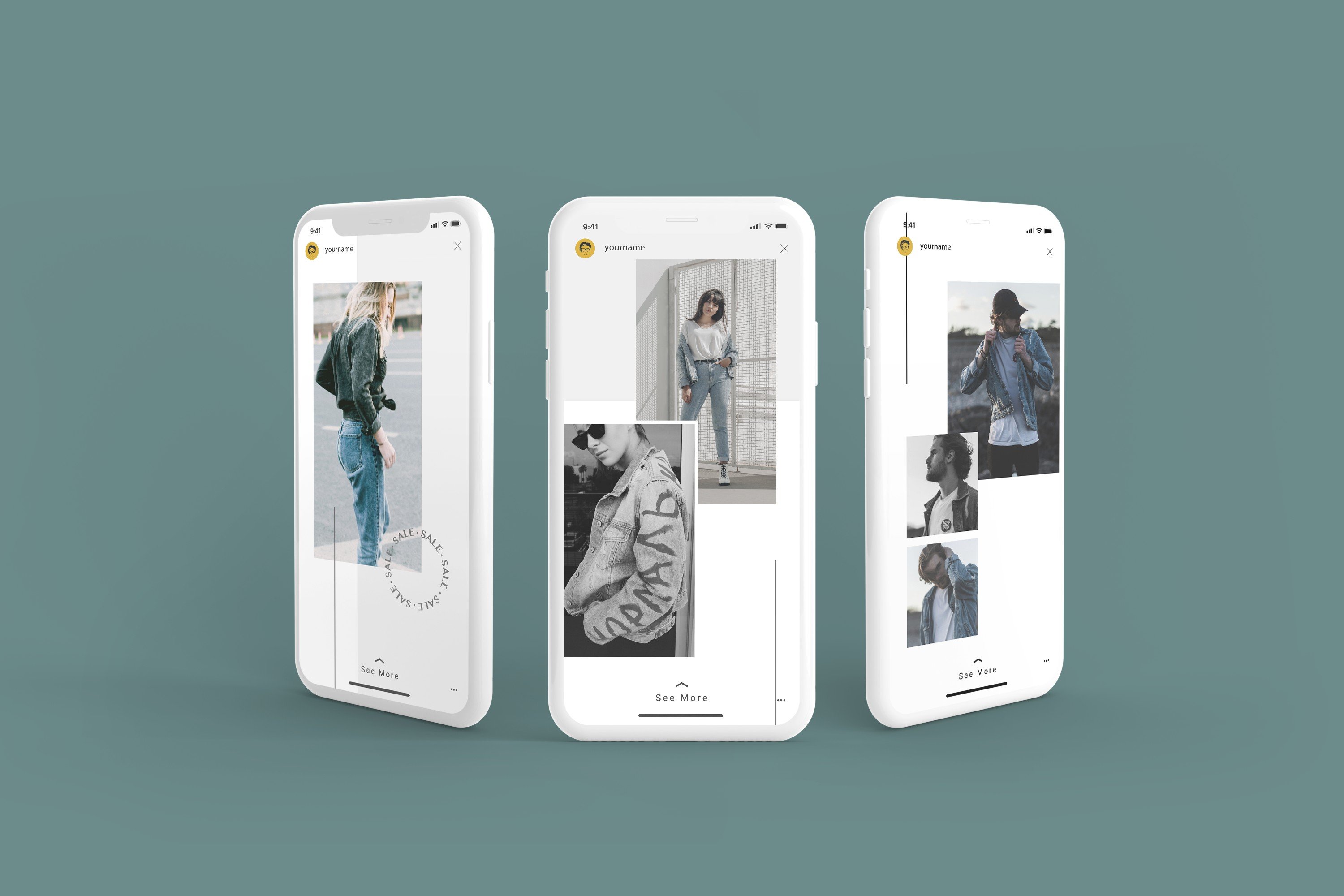 White Iphone Mockup + InstaStory UI 5825026