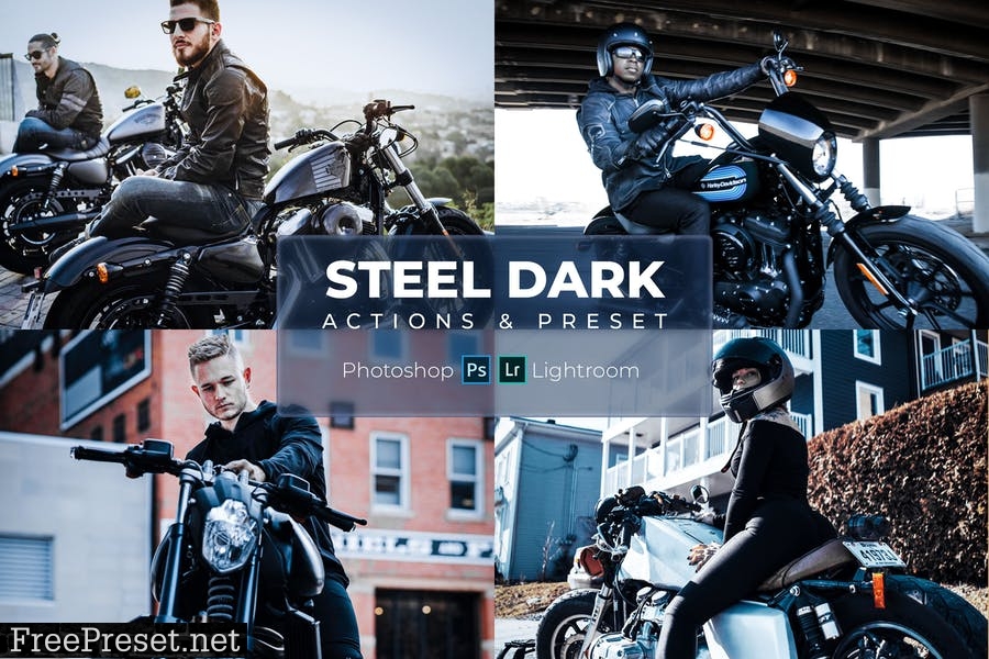 Actions Photoshop & Presets - Steel Dark Style