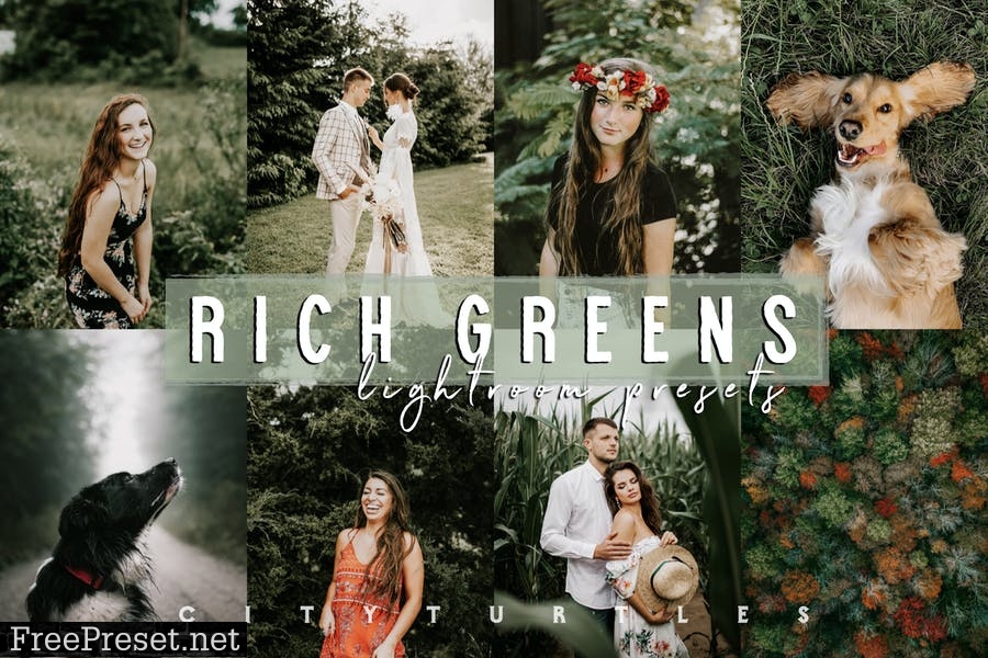 Moody RICH GREENS Outdoor Travel Lightroom Presets