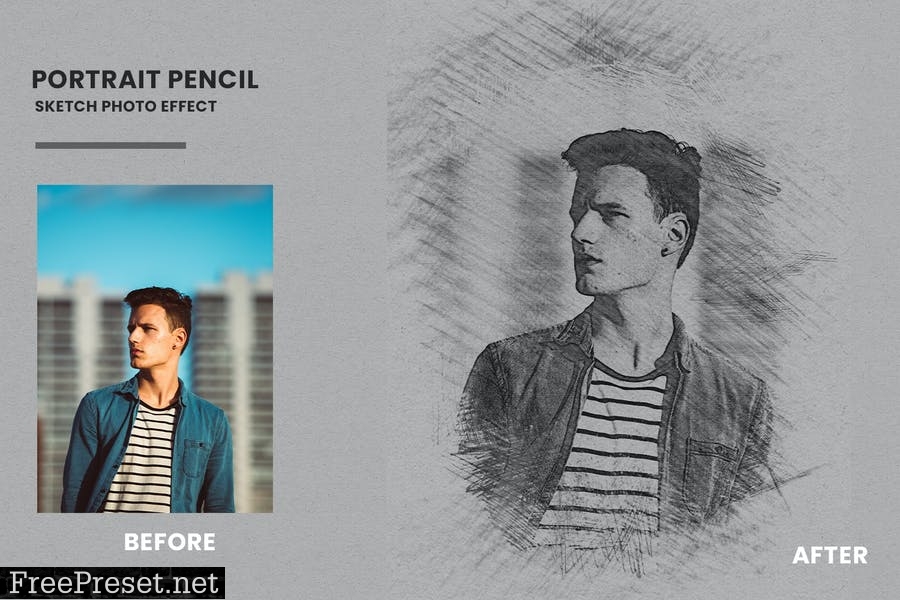 Portrait Pencil Sketch Photo Effect