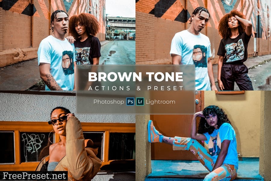 Preset Lightroom & Photoshop Action - Brown Tone