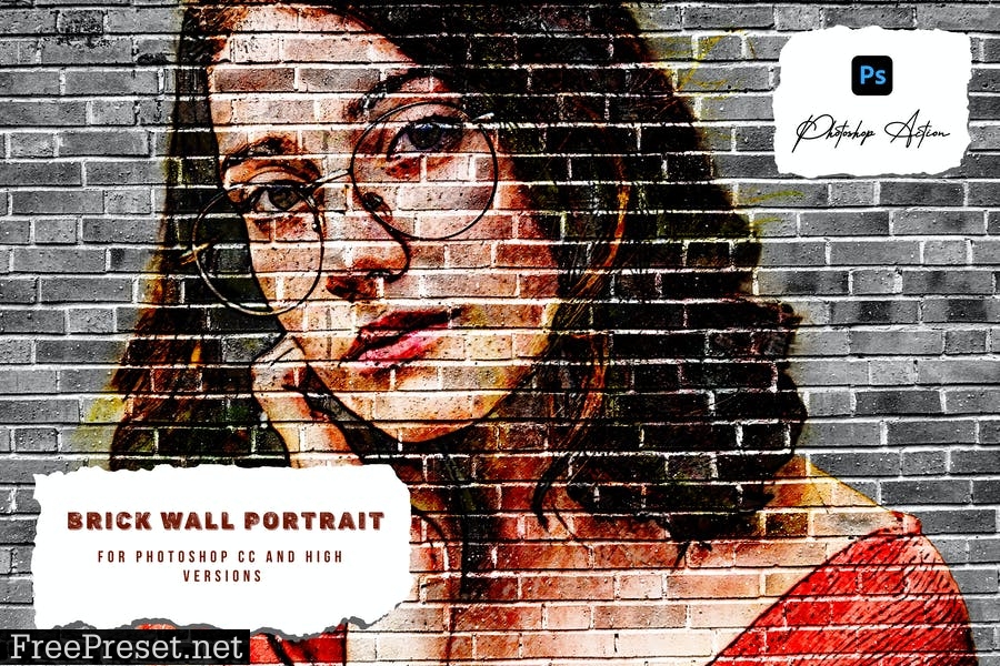 Brick Wall Portrait Photoshop Action