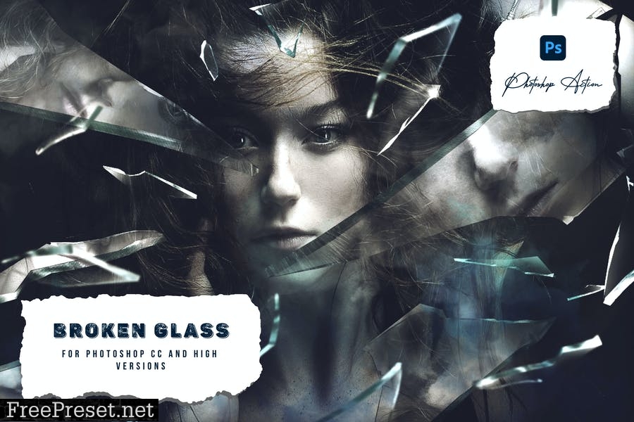 broken glass photoshop action free download