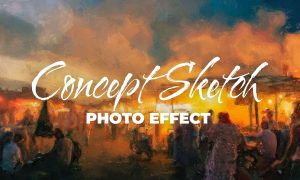 Concept Sketch Photo Effect for Photoshop