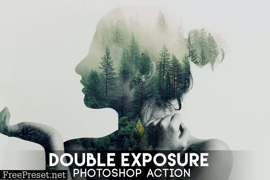 Double Exposure Photoshop Action 6NSH55