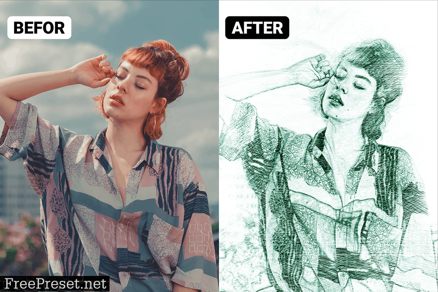 Drawing Effect Photoshop Action