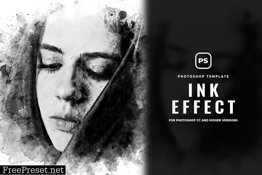Ink Watercolor Effect Action Photoshop