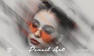 Pencil art photo effect