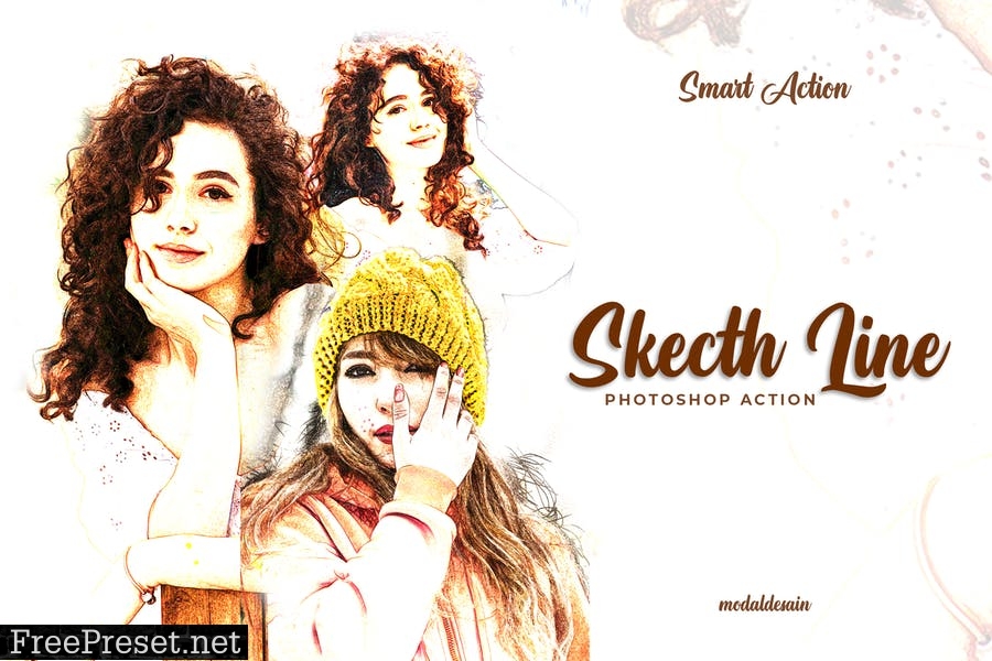 Skecth Line - Action Photoshop