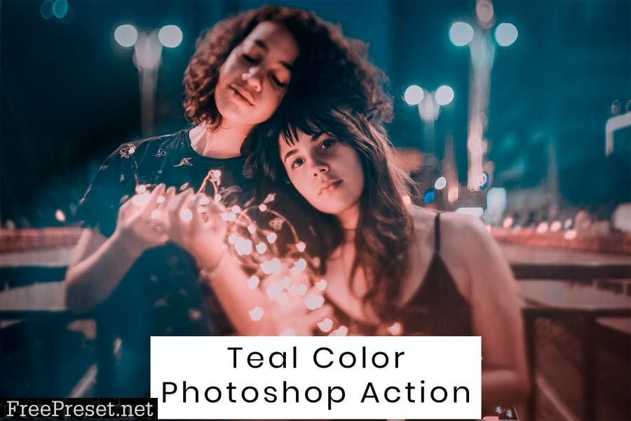 Teal Color Photoshop Action