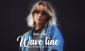 Wave Line Photo Effect - Photoshop Action