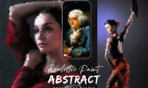 Abstract Realistic Paint Photoshop Action