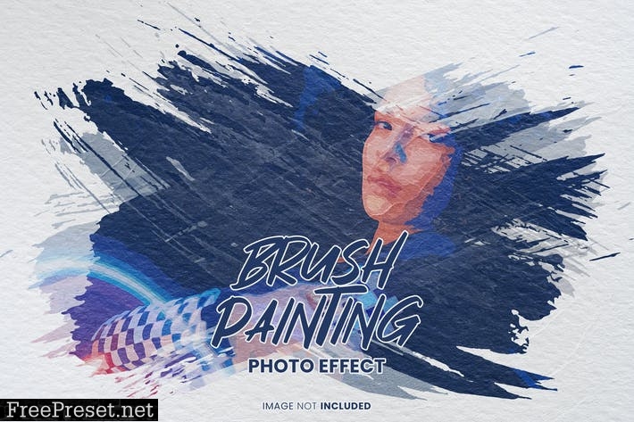 Brush painting photo effect