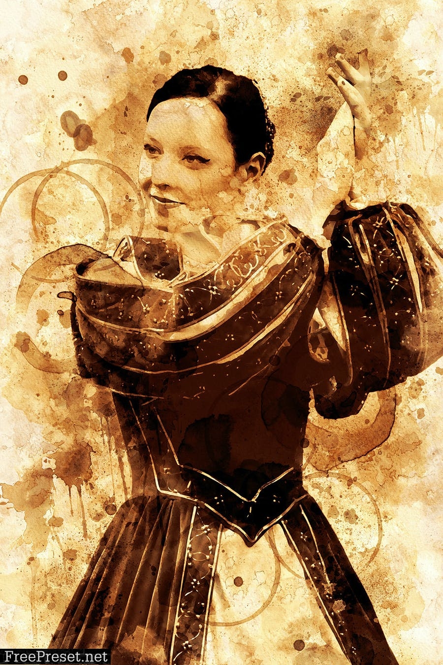 Coffee Stain Art Photoshop Action